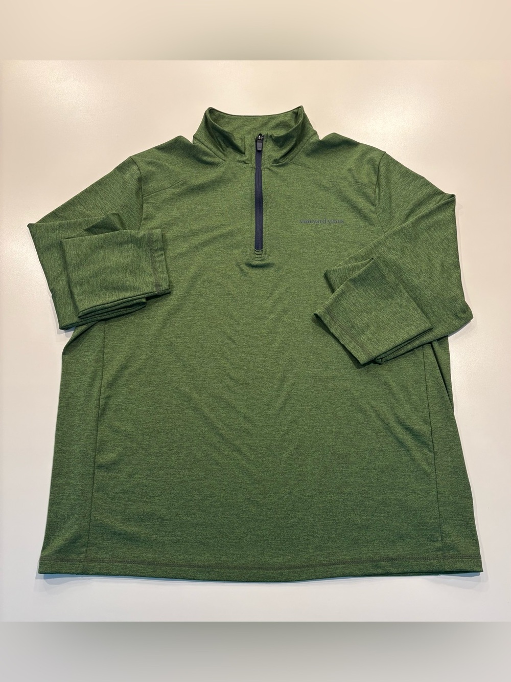Vineyard Vines Men's 1/4 Zip Performance Pullover Large - Green